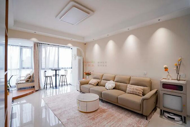 99㎡三居簡(jiǎn)約風(fēng)，結(jié)合型空間布局，將起居利用率拉滿